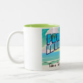 Fort Lauderdale vintage travel poster Zweifarbige Tasse (Links)
