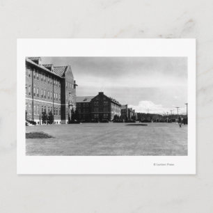 Fort Lewis, WA View Barracks und Berg Rainier Postkarte