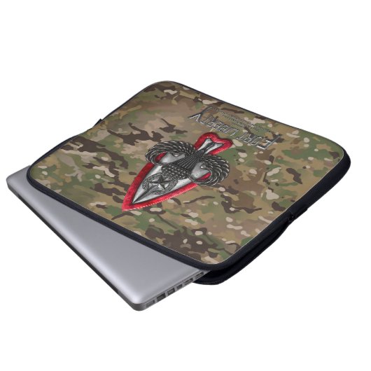 Fort Liberty Camouflage 15" Laptop-Sieb Laptopschutzhülle (Vorne Knopf)