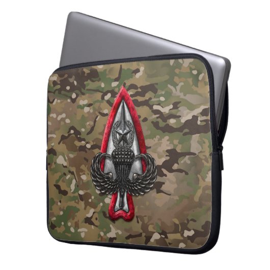 Fort Liberty Camouflage 15" Laptop-Sieb Laptopschutzhülle (Vorderseite Links)