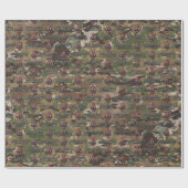 Fort Liberty Camouflage Wrapping Paper Geschenkpapier (Flach)