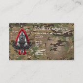Fort Liberty Customizable Camouflage Business Card Visitenkarte (Vorderseite)