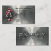 Fort Liberty Customizable Metallic Business Card Visitenkarte (Vorne/Hinten)