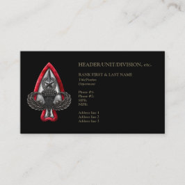 Fort Liberty individuell anpassbare Black Business Visitenkarte