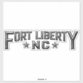 Fort Liberty NC 14" Wide Custom-Cut Vinyl Sticker (Blatt)
