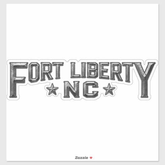Fort Liberty NC 14" Wide Custom-Cut Vinyl Sticker (Blatt)