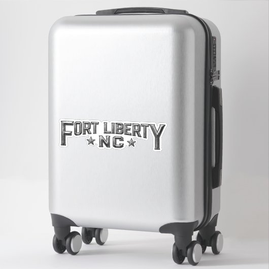 Fort Liberty NC 14" Wide Custom-Cut Vinyl Sticker (Koffer)
