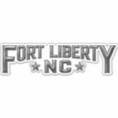 Fort Liberty NC 14" Wide Custom-Cut Vinyl Sticker (Vorderseite)