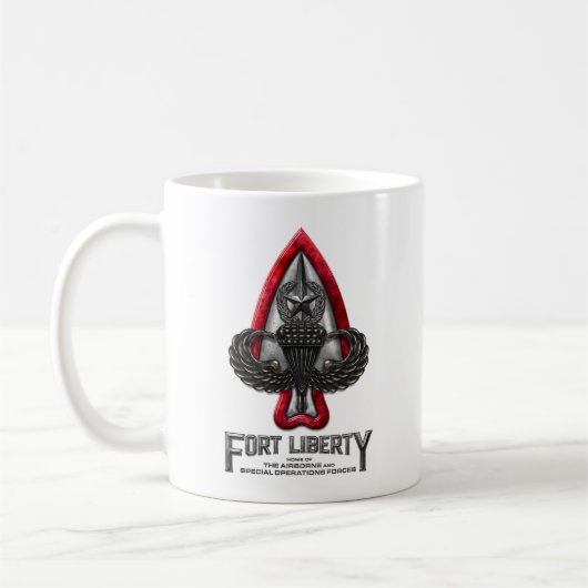 Fort Liberty White Coffee Tasse (Links)