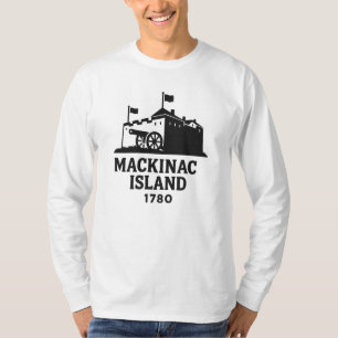 Fort Mackinac   Historische Insel Mackinac Silh T-Shirt