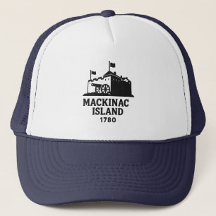 Fort Mackinac   Historische Insel Mackinac Silh Truckerkappe