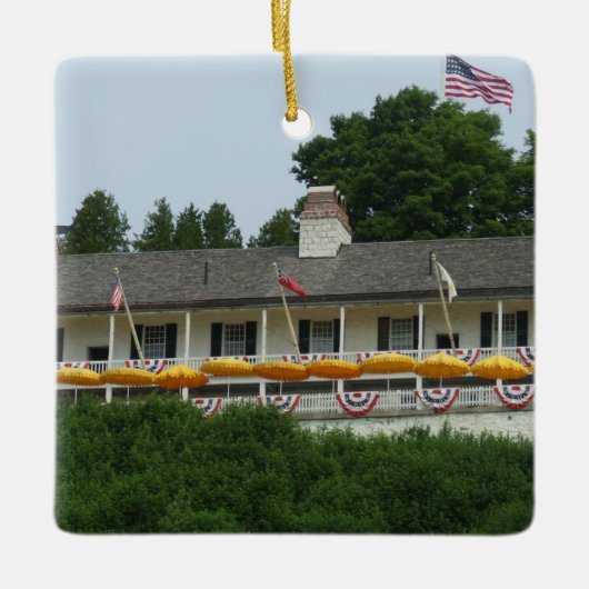 Fort Mackinac Verzierung Keramikornament (Vorderseite)