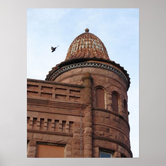 Fort Madison, Iowa Gebäude und Taube Poster (Vorne)
