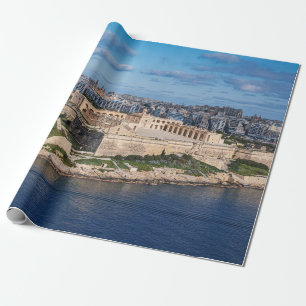Fort Manoel und Sliema aus Valletta, Malta Geschenkpapier
