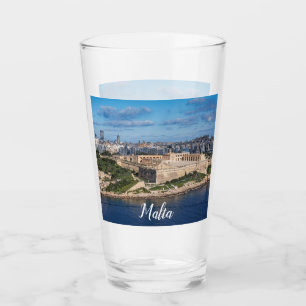 Fort Manoel und Sliema aus Valletta, Malta Glas