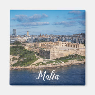 Fort Manoel und Sliema aus Valletta, Malta Magnet