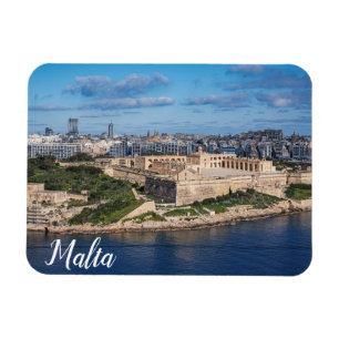 Fort Manoel und Sliema aus Valletta, Malta Magnet