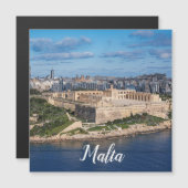Fort Manoel und Sliema aus Valletta, Malta Magnet (Vorne/Hinten)