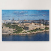 Fort Manoel und Sliema aus Valletta, Malta Puzzle (Horizontal)