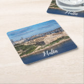Fort Manoel und Sliema aus Valletta, Malta Rechteckiger Pappuntersetzer (angewinkelt)
