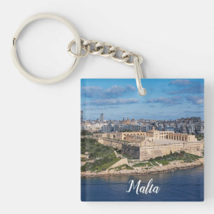 Fort Manoel und Sliema aus Valletta, Malta Schlüsselanhänger