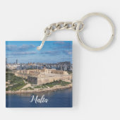 Fort Manoel und Sliema aus Valletta, Malta Schlüsselanhänger (Rückseite)