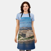 Fort Manoel und Sliema aus Valletta, Malta Schürze (Getragen)
