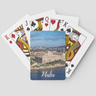 Fort Manoel und Sliema aus Valletta, Malta Spielkarten