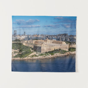 Fort Manoel und Sliema aus Valletta, Malta Wandteppich