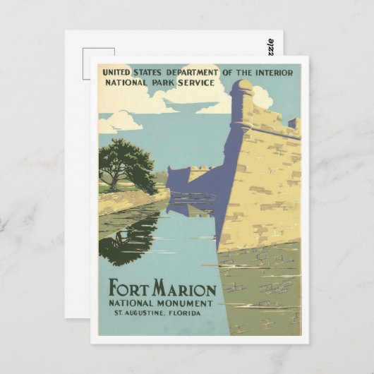 Fort Marion Monument in St. Augustine, Florida, Postkarte (Vorne/Hinten)