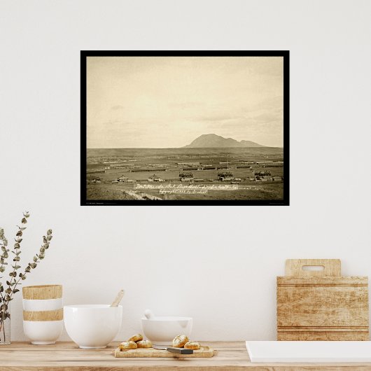 Fort Meade mit Bärenstäbchen SD 1888 Poster (Küche)