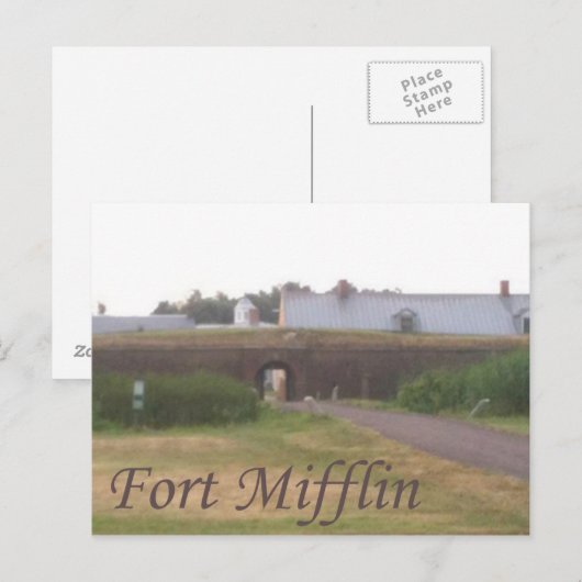 FORT MIFFLIN POSTKARTE (Vorne/Hinten)