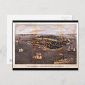 Fort Monroe Virginia (1861) Postkarte (Vorne/Hinten)