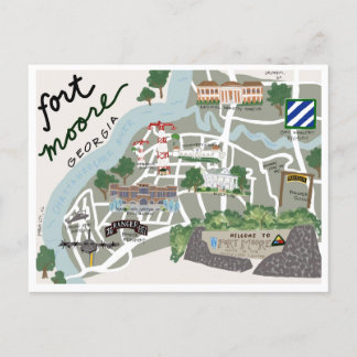 Fort Moore Karte Postkarte