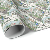 Fort Moore Map Gift Wrap Geschenkpapier (Rolleneckpunkt)