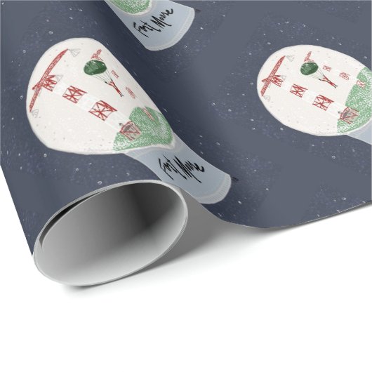 Fort Moore Snowglobe Giftwrap Geschenkpapier (Rolleneckpunkt)