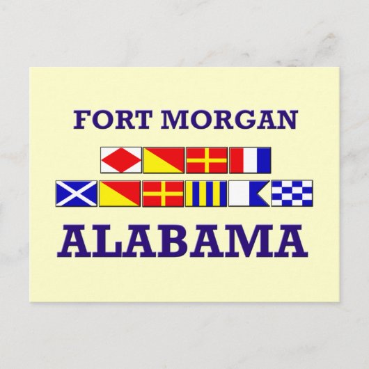 Fort Morgan Flag Postcard Postkarte (Vorderseite)