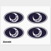 Fort Moultrie "Liberty" Crescent Ovaler Aufkleber (Blatt)