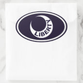 Fort Moultrie "Liberty" Crescent Ovaler Aufkleber (Tasche)