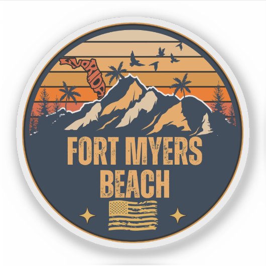 Fort Myers Beach, Florida Aufkleber (Vorderseite)