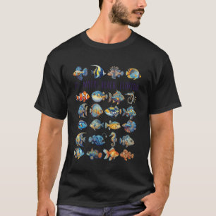 Fort Myers Beach Florida Farbige Fischgestaltung T-Shirt