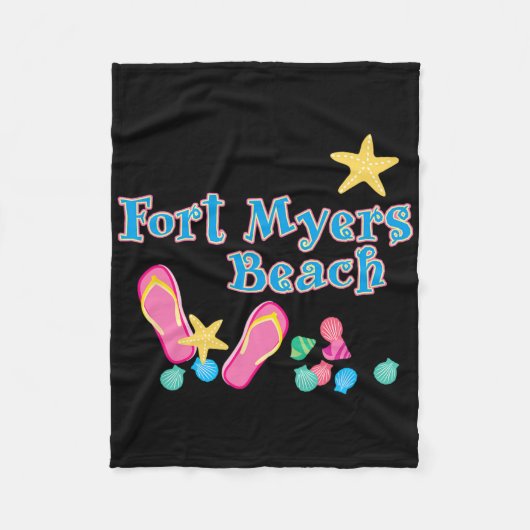 Fort Myers Beach Florida Fleecedecke (Vorderseite)