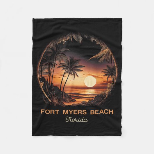 Fort Myers Beach Florida Fleecedecke (Vorderseite)