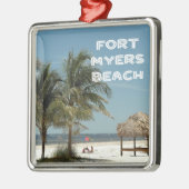 Fort Myers Beach Florida Ornament Aus Metall (Links)