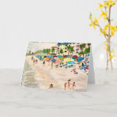 "Fort Myer's Beach" Gemälde von Willlowcatdesigns Karte (Gelbe Blume)