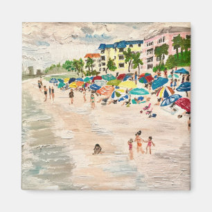 "Fort Myer's Beach" Gemälde von Willlowcatdesigns Magnet