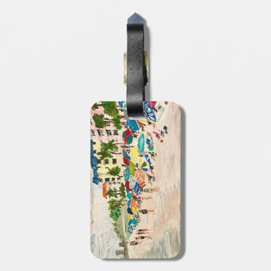 Fort Myer's Beach Malerei  Gepäckanhänger (Rückseite vertikal)