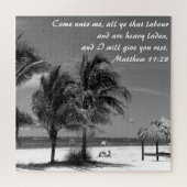 Fort Myers Beach Matthew 11:28 Inspiration Puzzle (Horizontal)