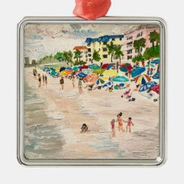 "Fort Myer's Beach" Ornament Aus Metall