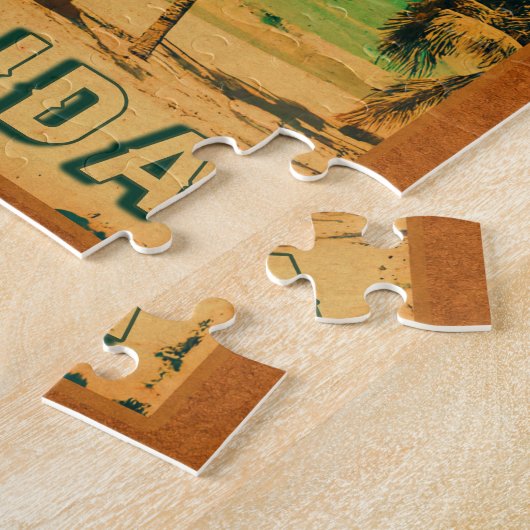 Fort Myers Beach Retro Florida Retro Souvenir 80er Puzzle (Seite)